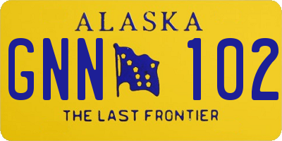 AK license plate GNN102