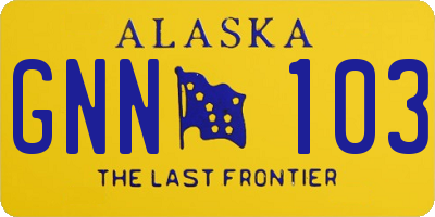 AK license plate GNN103