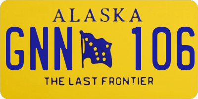 AK license plate GNN106