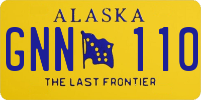 AK license plate GNN110