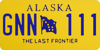 AK license plate GNN111