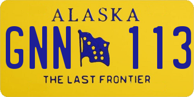 AK license plate GNN113