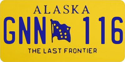 AK license plate GNN116