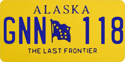 AK license plate GNN118