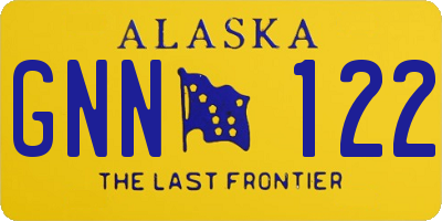 AK license plate GNN122