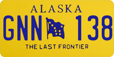 AK license plate GNN138