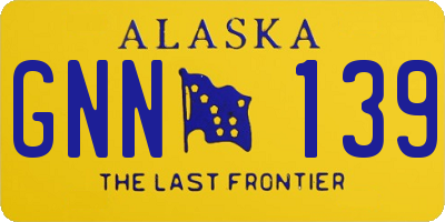 AK license plate GNN139