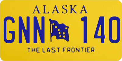 AK license plate GNN140