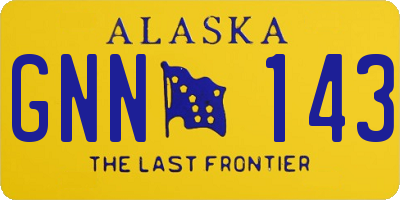 AK license plate GNN143