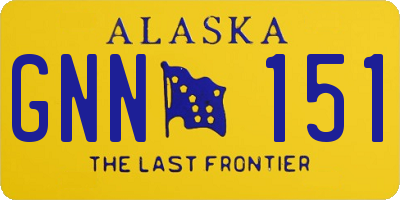 AK license plate GNN151
