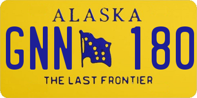 AK license plate GNN180