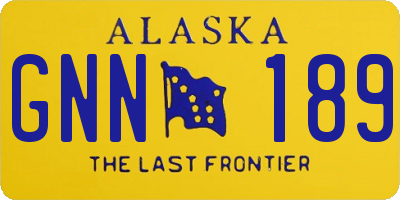 AK license plate GNN189