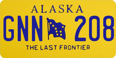 AK license plate GNN208