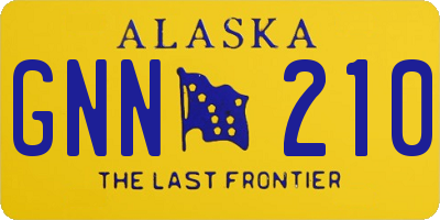 AK license plate GNN210