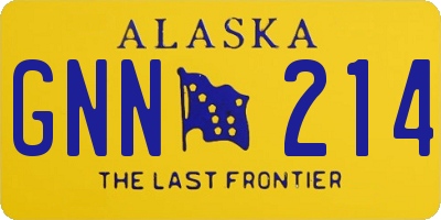 AK license plate GNN214