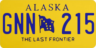 AK license plate GNN215