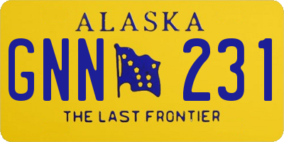 AK license plate GNN231
