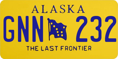 AK license plate GNN232