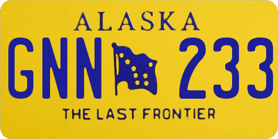 AK license plate GNN233