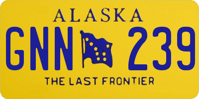 AK license plate GNN239