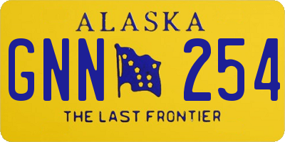 AK license plate GNN254