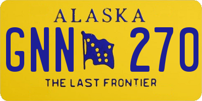 AK license plate GNN270