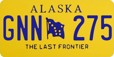 AK license plate GNN275