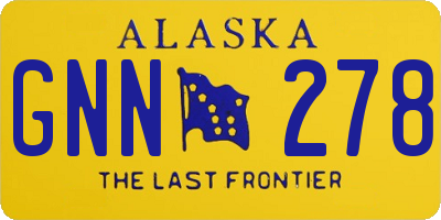 AK license plate GNN278