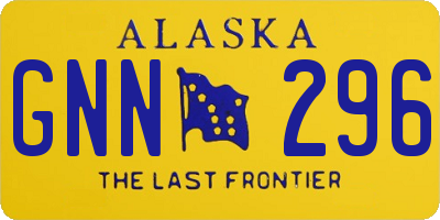 AK license plate GNN296