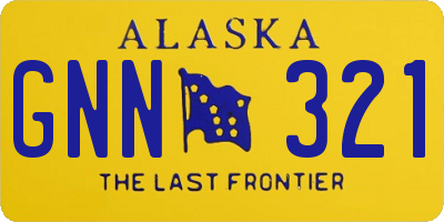 AK license plate GNN321