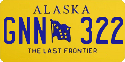 AK license plate GNN322