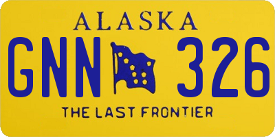 AK license plate GNN326