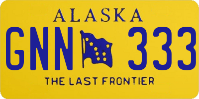 AK license plate GNN333