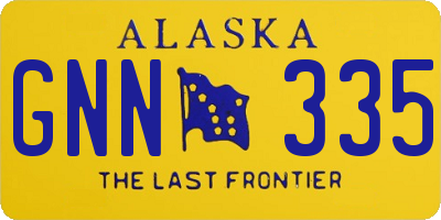 AK license plate GNN335