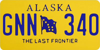 AK license plate GNN340