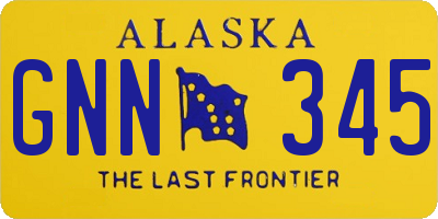AK license plate GNN345
