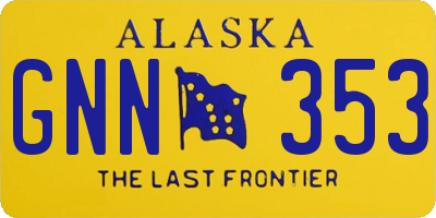 AK license plate GNN353