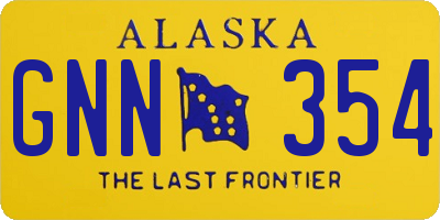 AK license plate GNN354