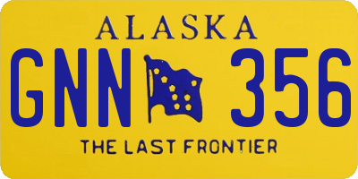 AK license plate GNN356