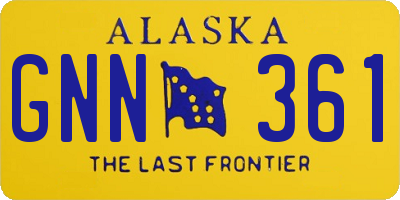 AK license plate GNN361