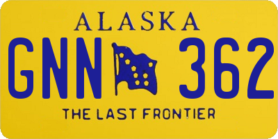 AK license plate GNN362