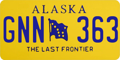 AK license plate GNN363
