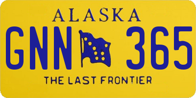 AK license plate GNN365
