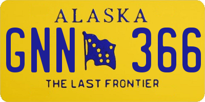 AK license plate GNN366