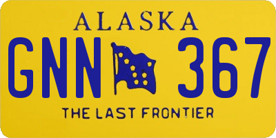 AK license plate GNN367