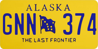 AK license plate GNN374