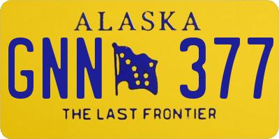 AK license plate GNN377