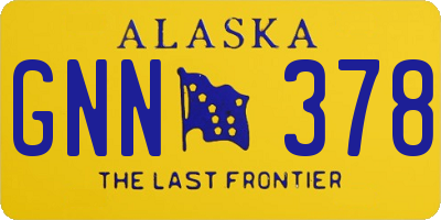 AK license plate GNN378