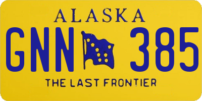 AK license plate GNN385