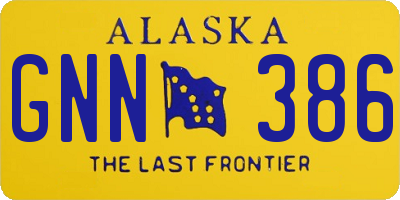 AK license plate GNN386